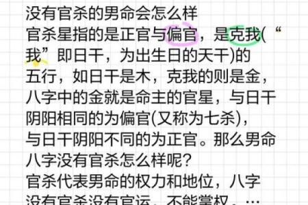 天干没有官杀格局的命理解析与运势影响