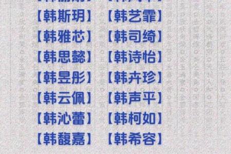 韩姓女宝宝名字推荐：既传统又现代