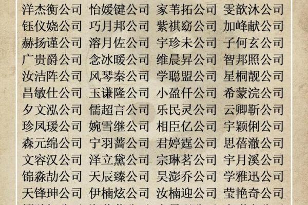 独特三字公司名称推荐
