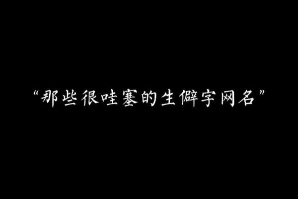 独特公司名字推荐：生僻字赋予品牌个性与魅力