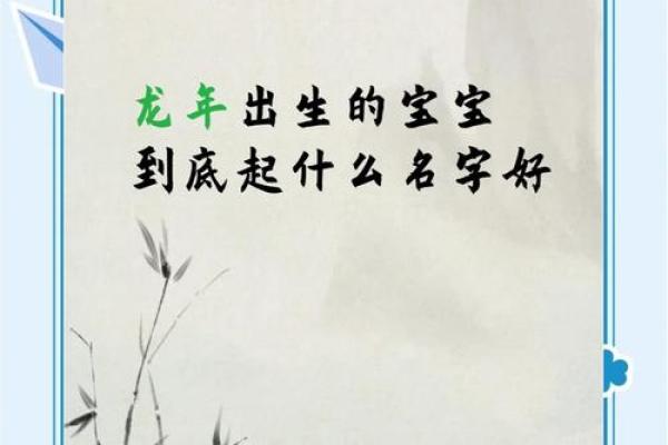 龙宝宝命名秘籍：让孩子一生好运的最佳选择