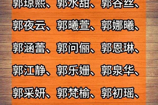 郭姓男孩起名宝典
