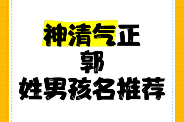 郭姓男孩起名宝典