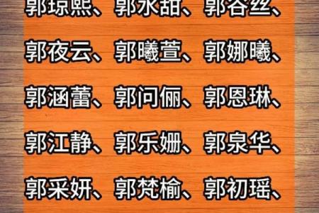 郭姓男孩起名宝典
