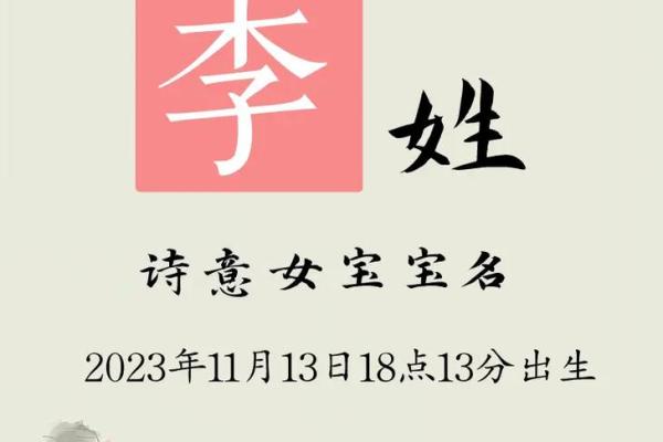 给李姓女孩取个既有诗意又有未来感的名字