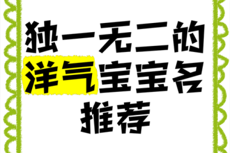 洋字起名秘籍，打造孩子与众不同的个性标签