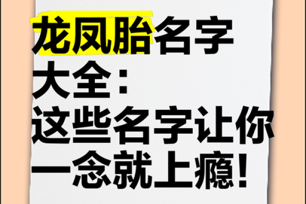 最火龙凤名字大全