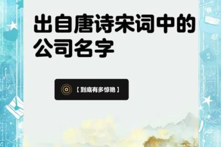 从古诗词中汲取灵感，为公司命名增添深远内涵