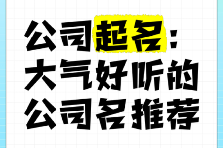 公司起名志：一眼记住，客户自然找上门