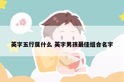 英字五行属什么 英字男孩最佳组合名字