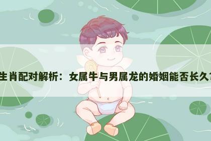 生肖配对解析：女属牛与男属龙的婚姻能否长久？