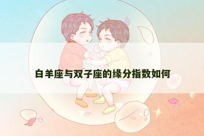 白羊座与双子座的缘分指数如何