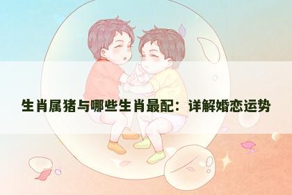 生肖属猪与哪些生肖最配：详解婚恋运势