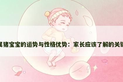 属猪宝宝的运势与性格优势：家长应该了解的关键