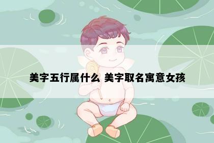 美字五行属什么 美字取名寓意女孩