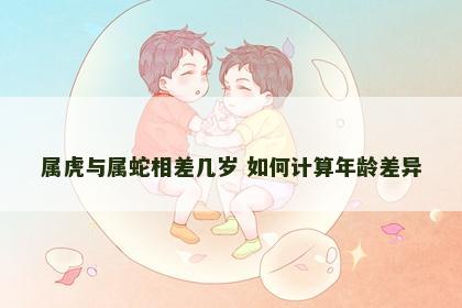 属虎与属蛇相差几岁 如何计算年龄差异