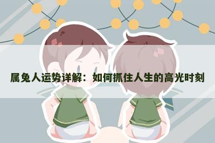 属兔人运势详解：如何抓住人生的高光时刻