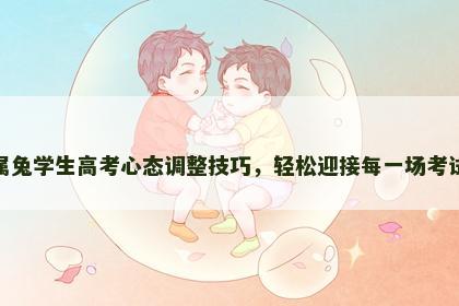 属兔学生高考心态调整技巧，轻松迎接每一场考试