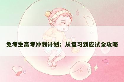 兔考生高考冲刺计划：从复习到应试全攻略