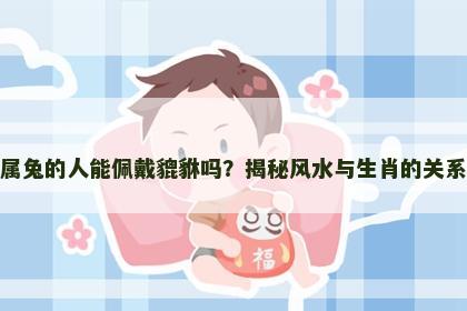属兔的人能佩戴貔貅吗？揭秘风水与生肖的关系