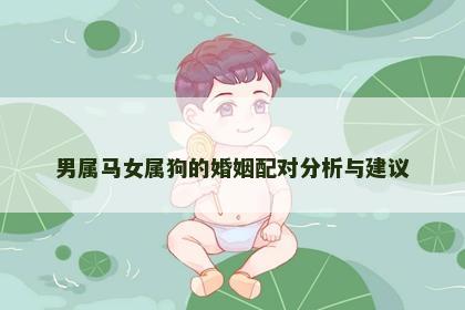 男属马女属狗的婚姻配对分析与建议