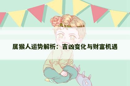 属猴人运势解析：吉凶变化与财富机遇