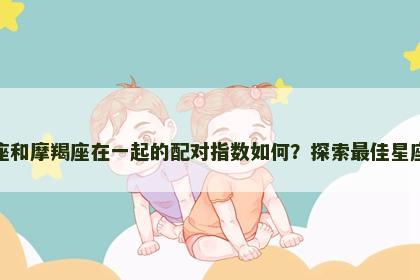 天蝎座和摩羯座在一起的配对指数如何？探索最佳星座组合