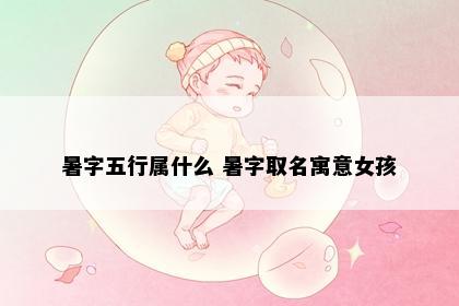 暑字五行属什么 暑字取名寓意女孩