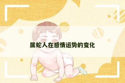 属蛇人在感情运势的变化