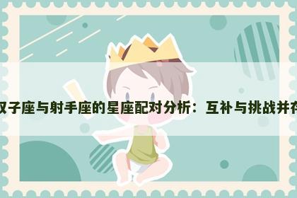 双子座与射手座的星座配对分析：互补与挑战并存