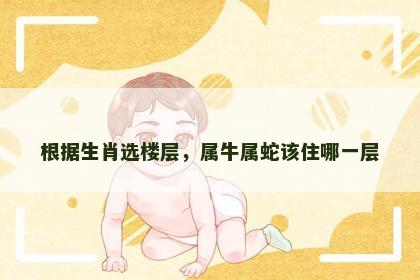 根据生肖选楼层，属牛属蛇该住哪一层