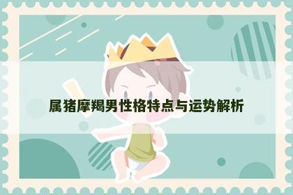 属猪摩羯男性格特点与运势解析