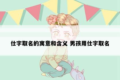 仕字取名的寓意和含义 男孩用仕字取名