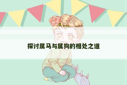 探讨属马与属狗的相处之道