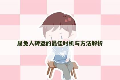 属兔人转运的最佳时机与方法解析