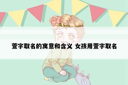 萱字取名的寓意和含义 女孩用萱字取名