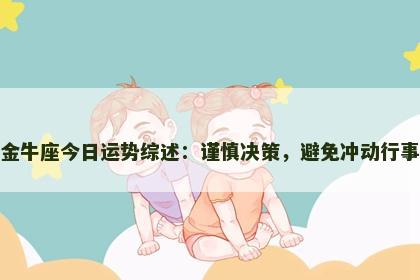金牛座今日运势综述：谨慎决策，避免冲动行事