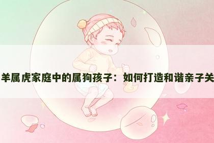 属羊属虎家庭中的属狗孩子：如何打造和谐亲子关系