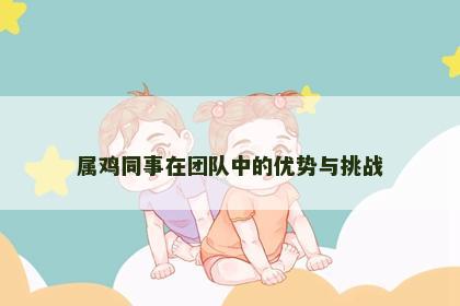 属鸡同事在团队中的优势与挑战
