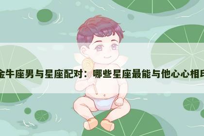 金牛座男与星座配对：哪些星座最能与他心心相印