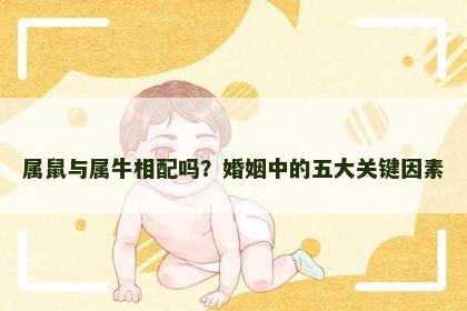 属鼠与属牛相配吗？婚姻中的五大关键因素