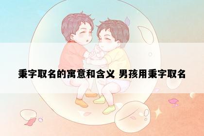 秉字取名的寓意和含义 男孩用秉字取名