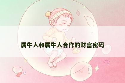 属牛人和属牛人合作的财富密码