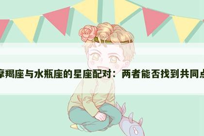 摩羯座与水瓶座的星座配对：两者能否找到共同点