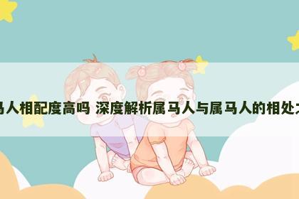 属马人相配度高吗 深度解析属马人与属马人的相处之道