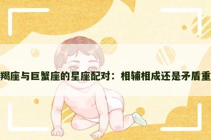 摩羯座与巨蟹座的星座配对：相辅相成还是矛盾重重