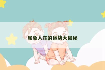 属兔人在的运势大揭秘