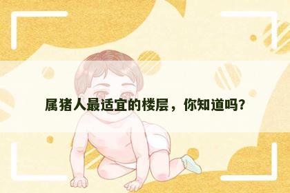 属猪人最适宜的楼层，你知道吗？