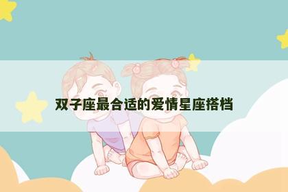 双子座最合适的爱情星座搭档