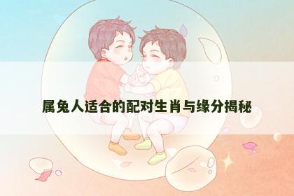 属兔人适合的配对生肖与缘分揭秘